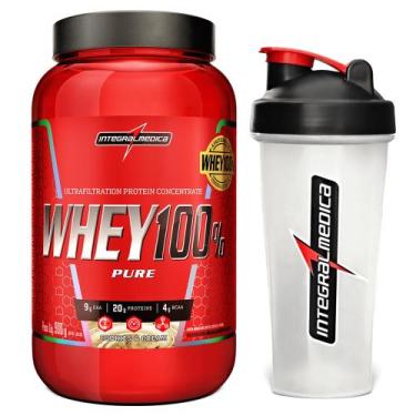 Imagem de Kit Whey 100% Pote 900g + Coqueteleira 600ml Integralmédica - Integral