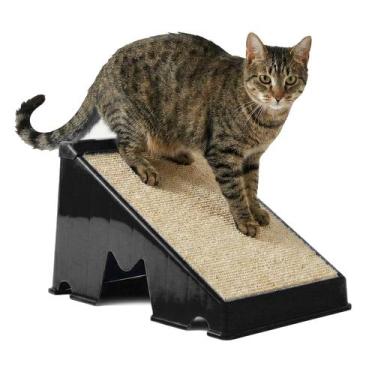 Imagem de Arranhador De Papelão Para Gatos Rampa De Plástico Brinquedo Interativ