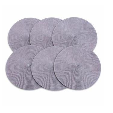 Imagem de Kit Jogo Americano Redondo Impermeável 38 cm Jantar 6 Peças - Bmax, Ci