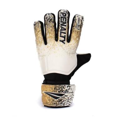 Imagem de Luva de Goleiro Juvenil Penalty Delta 1 Branco/dourado, Branco, Dourad