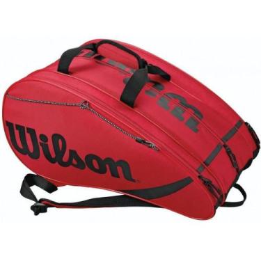 Imagem de Raqueteira Beach Tennis/Padel Vermelha e Preta - Wilson 