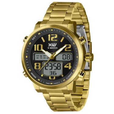 Imagem de Relógio X-Watch Masculino Ref: Xmgsa011 P2kx Dourado Anadigi