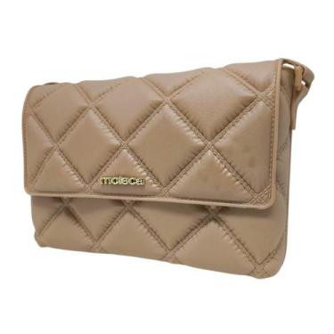 Imagem de Bolsa Feminina Transversal Mosaico Estilo Moderna Moleca, Nude, UN