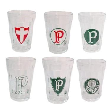 Imagem de Jogo 6 Copos Americanos Palmeiras 190ml - Allmix