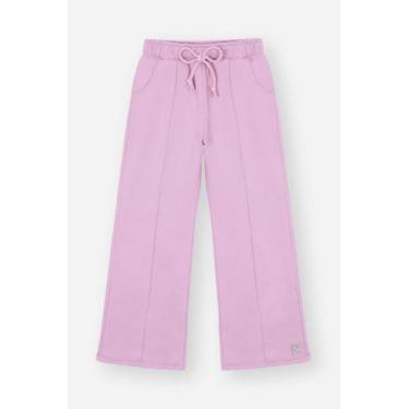 Imagem de Calça Infantil Menina Wide Leg Básica Lilás Mundo Cinti, Lilás, 2