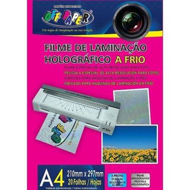Imagem de Filme Laminação Holografico A Frio A4 Cacos De Vidro 20Fls - OFF PAPER