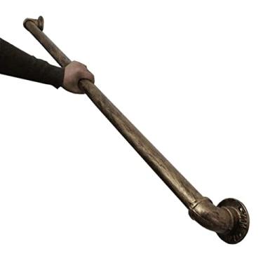 Imagem de Pkfinrd Kit de suporte de trilho de metal corrimão escada para escadas, varanda parapeito mastro montagens de parede corrimão escada (tamanho : 60 cm)