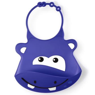 Imagem de Babador de Silicone SillyBib Hipopótamo BB044 - Multikids