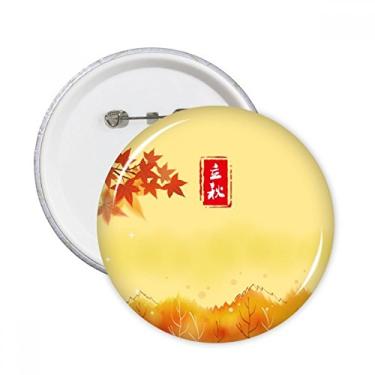 Imagem de Autumn Begins Vinte e Quatro Termo Solar Pinos Redondos Emblema Botão Decoração Acessório 5 peças
