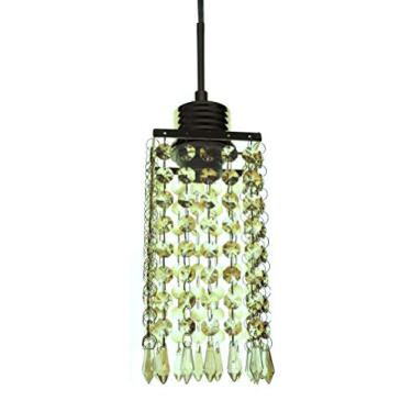 Imagem de Pendente Cristal Diamante Quadrado 1050 - Champagne Diamante Decor Bivoltv Champagne