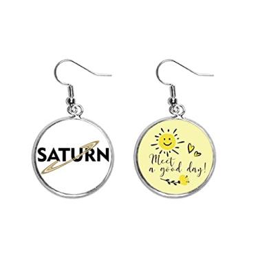 Imagem de Anéis Planet Sistema Solar Ear Drop Sun Flower Brincos Joias Fashion