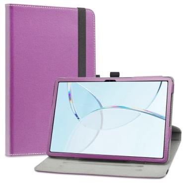 Imagem de LiuShan Compatível com DOOGEE T10E capa de rotação, capa de rotação Blackview Tab 80, suporte de rotação de 360 graus capa PU para DOOGEE T10E / Blackview Tab 80 / Blackview Tab 10 WiFi Tablet, roxo