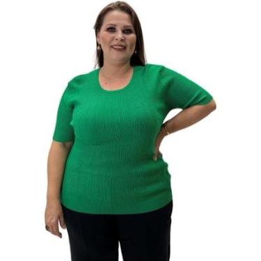 Imagem de Blusa Alpelo de Lã Plus Size Manga Curta Feminina-Feminino