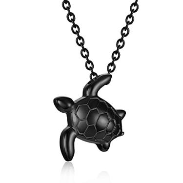 Imagem de Colar de urna de tartaruga marinha para cinzas memorial urna de lembrança joia suporte de cinzas urna cremação colar com pingente para mulheres e homens, Metal