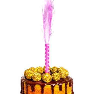 Imagem de Vela Vulcão Cascata festa bolo aniversário comemorações - YOSS, DOURAD