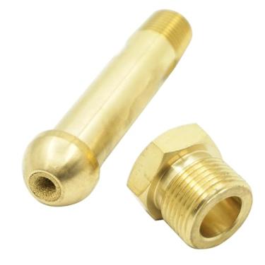 Imagem de Porca CGA-580 e bico de 7,6 cm - latão com filtro adequado para regulador de conexão de garrafa de entrada de tanque de nitrogênio e argônio de hélio