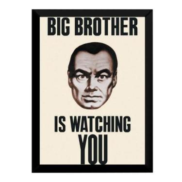 Imagem de Quadro 1984 George Orwell Arte Big Brother Poster Moldurado - Fanarte