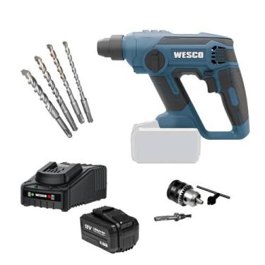 Imagem de Martelete Rotativo Wesco 18v Ws2990.9 + Carregad e 1bat 4Ah