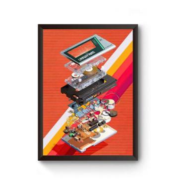 Imagem de Quadro Retrô Walkman - Fanarte