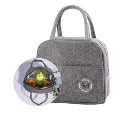 Imagem de Bolsa Térmica para Marmita - Lancheira Térmica Adulto - Marmiteira Isotérmica Dobrável 4 Litros - Pequena e Compacta - Refeição Almoço, Trabalho, Academia e Viagem - UpShop (Cinza)