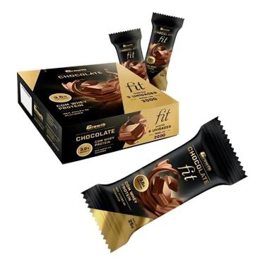 Imagem de Chocolate Com Whey Protein Cx C/ 8 Unids Growth Suplements Chocolate