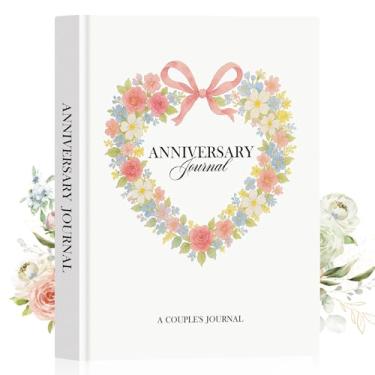 Imagem de Lanpn Livro de aniversário de casamento, livro de memórias de casais de 1 a 70 anos, 190 páginas, caderno de histórias de amor, casamento, chá de panela, presente de aniversário para recém-casados