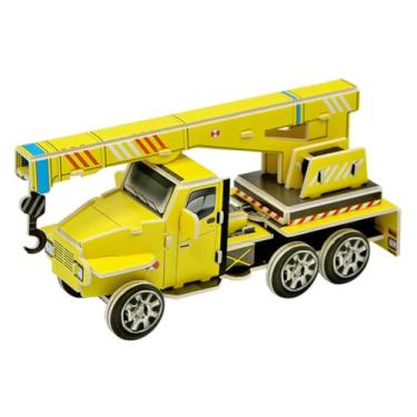 Imagem de Quebra-Cabeça 3D Tridimensional Infantil DIY Brinquedo Educativo de Montar Cenários (Guindaste)