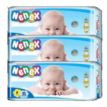 Imagem de Fralda Nenex jumbo 3 pacotes tamanho P com 96 unidades