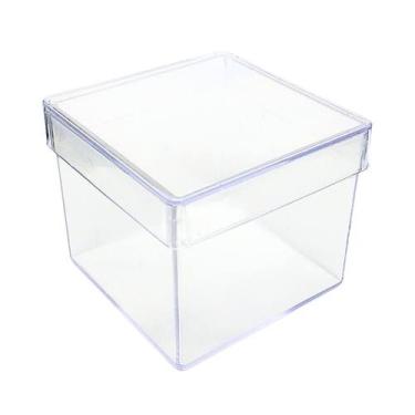 Imagem de 30 Caixinhas Acrílicas 5x5cm Transparente Lembrancinhas para Festas Ev
