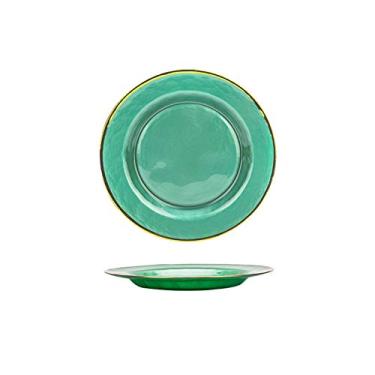 Imagem de Prato de serviço moderno dona de casa estilo europeu Phnom Penh prato de vidro prato criativo prato de comida ocidental pratos de bolo de salada (cor: D, tamanho: 20,8 cm)