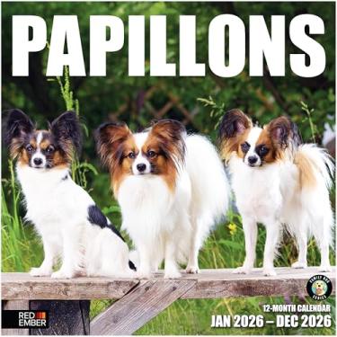 Imagem de RED EMBER Papillons Calendário de parede 2026 12 meses | 30,5 cm x 61 cm aberto | Papel grosso e resistente | Presente | Calendário 2026