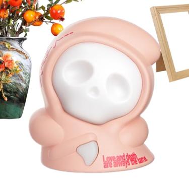 Imagem de Luz noturna, luz LED fantasma de Halloween com 3 cores, lâmpada portátil com rodas de puxar para trás, decoração recarregável para carro, crianças, mesa, quarto, banheiro, casa, berçário, corredor