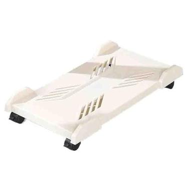 Imagem de Suporte para CPU Office Mobile, Suporte de PC com 4 Rodas para a maioria dos PCs, Suporte de CPU embaixo da mesa Acessórios de carrinho de chão (branco)