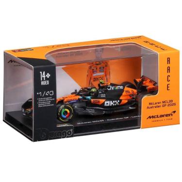 Imagem de Miniatura Bburago McLaren F1 MCL39 Australian GP 2025 Lando Norris 4 1/43 c/ Piloto