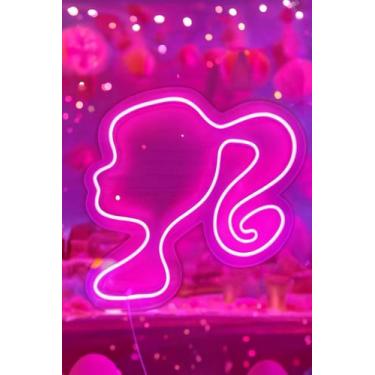 Imagem de Luminária LED Barbie - Decoração Encantada para Quarto Infantil 35x32c