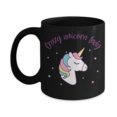Imagem de Caneca Crazy Unicorn Lady - Caneca de café divertida - Caneca de unicórnio peidando arco-íris - Presentes relacionados com unicórnio