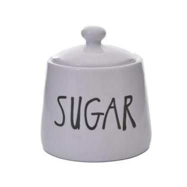 Imagem de Pote Para Açucar Sugar De Cerâmica Com Tampa - Mai Home