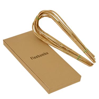 Imagem de Argolas naturais de bambu de 45,7 cm em forma de U, treliça feita à mão, suporte de jardim, flor, treliça de bambu para plantas em forma de U, 10 peças
