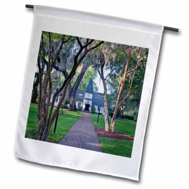 Imagem de 3dRose fl_143881_1" EUA, Geórgia, Ilha de St. Simmons, Igreja de Cristo - Bandeira de jardim de Rob Tilley, 30,5 x 45,7 cm