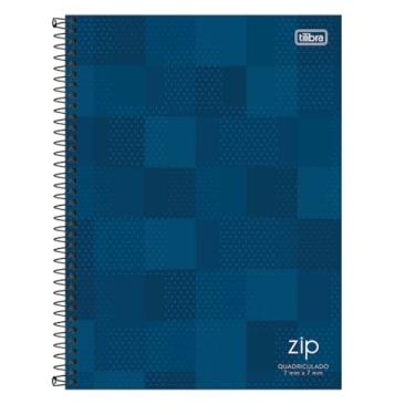 Imagem de Caderno Espiral Universitário Zip com 80 Folhas Quadriculadas 7MM Capa Dura