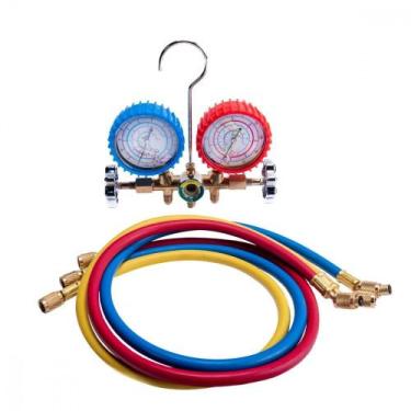 Imagem de Kit Manifold com Visor Hulter Mangueira 1/4" 90cm HT5536GF