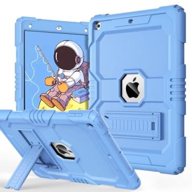 Imagem de OKP Capa para iPad 9ª/8ª/7ª geração (2021/2020/2019), capa protetora resistente à prova de choque para iPad de 10,2 polegadas com suporte embutido, capas rígidas para iPad 9 8 7 geração para crianças,