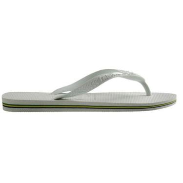 Imagem de Sandália Masculina Havaiana Brasil Fc Branco - Havaianas, Branco, 41/4