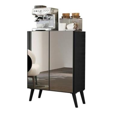 Imagem de Aparador Cantinho Do Café e 2 Portas Multimóveis Preto - MULTIMOVEIS