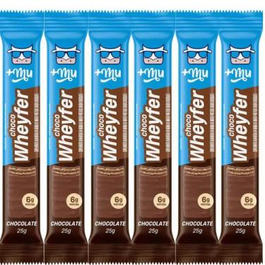 Imagem de Kit 6 choco wheyfer chocolate crocante 6g de proteina 25g +mu - MAISMU