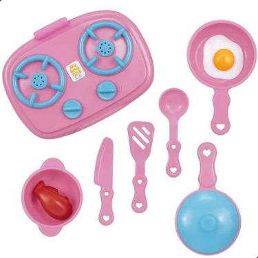 Imagem de Kit Cozinha Completa Cooktop + Utensílios Kids Brinquedo Infantil Zuca