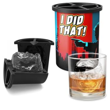 Imagem de Forma de cubo de gelo transparente - I Did That - molde engraçado de aço inoxidável para uísque, coquetéis e bourbon, máquina de gelo transparente de fácil liberação, presente de uísque/Natal