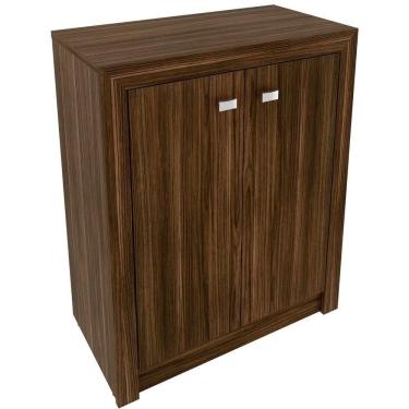 Imagem de Armário Para Escritório Multiuso Baixo 2 Portas Nogal