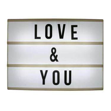 Imagem de Placa Luminaria De Mesa Led 60 Letras