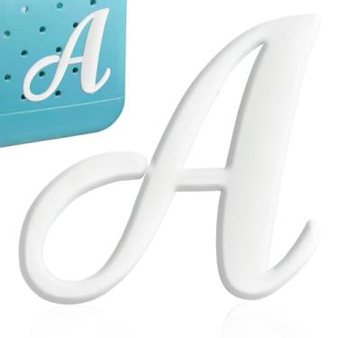 Imagem de CTOHN Berloques de letras para bolsa Bogg, acessórios decorativos de inserção de letras do alfabeto para bolsa de praia, Plástico, Sem Pedra Preciosa